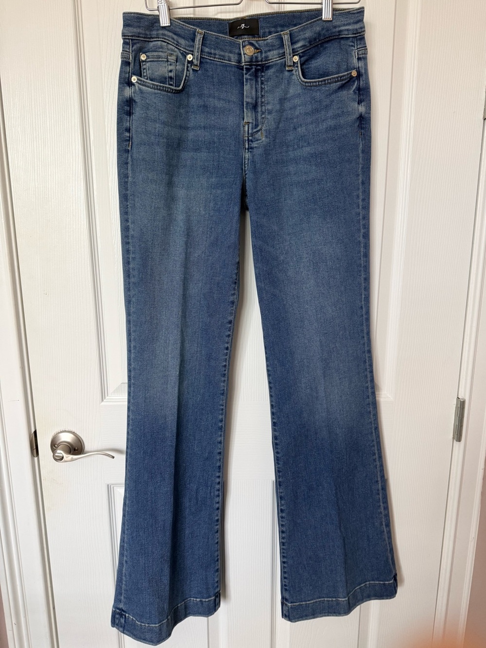 7 For All Mankind Medium Blue Flare Jeans